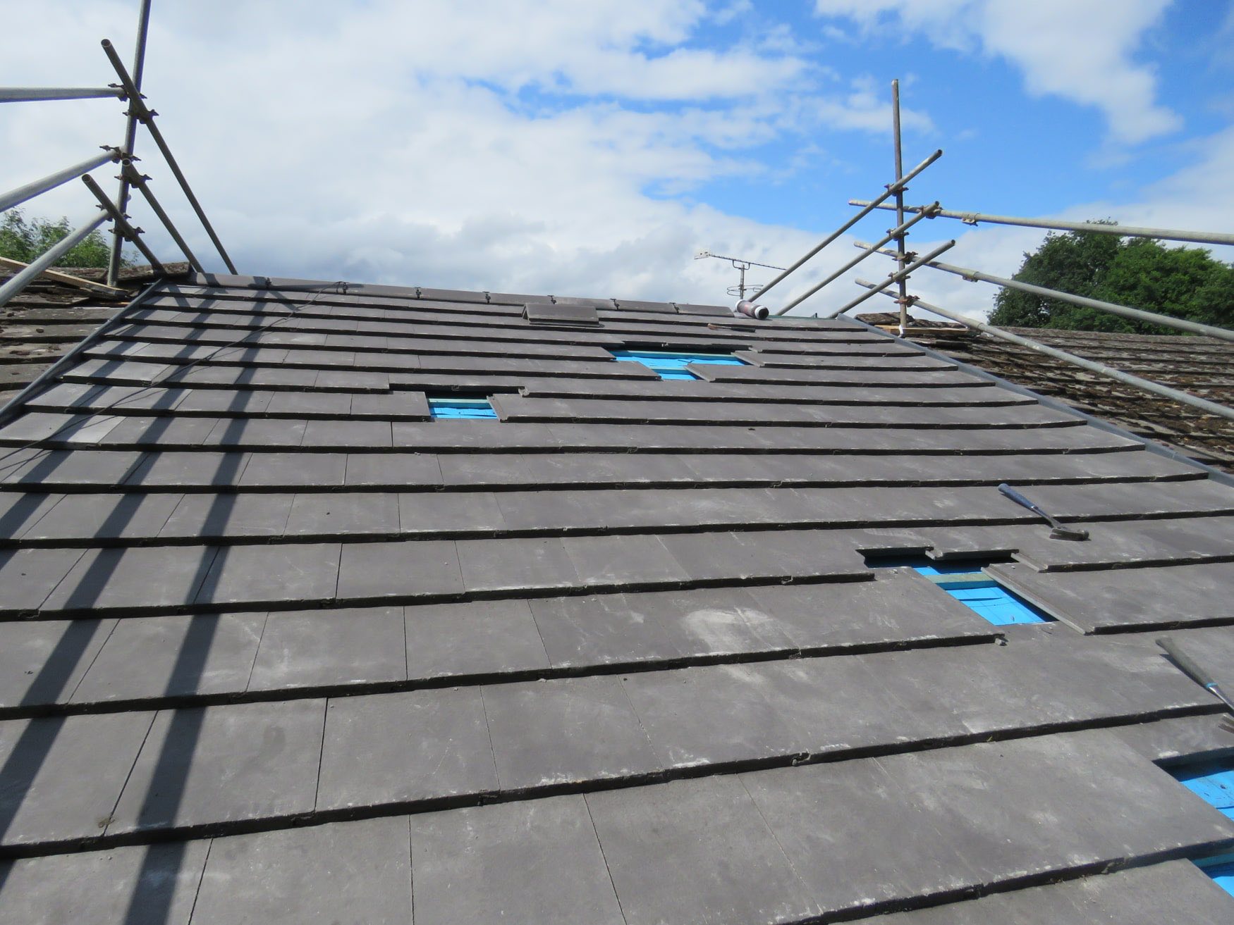 Natural slate roof repair in Northam